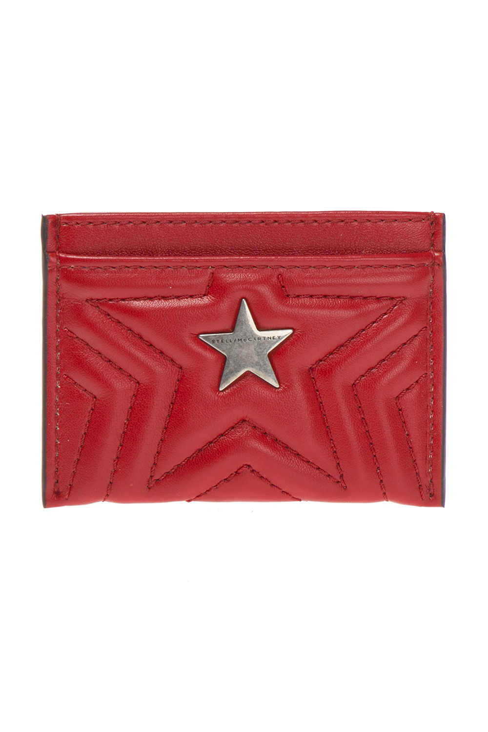 Red Quilted card case with a star motif Stella McCartney Vitkac GB